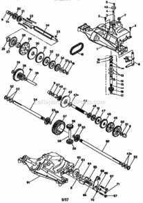 Page K Diagram and Parts List for 917258523  Craftsman Lawn Tractor