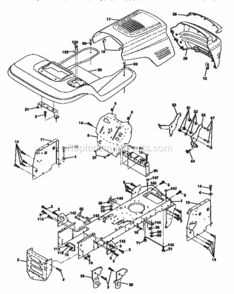 Page B Diagram and Parts List for 917258524  Craftsman Lawn Tractor