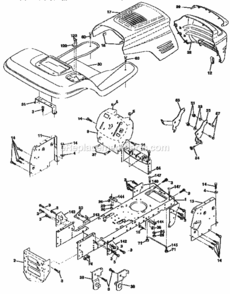 Page B Diagram and Parts List for 917258534  Craftsman Lawn Tractor