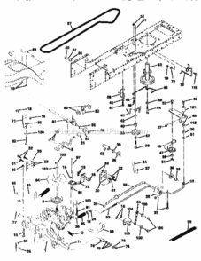 Page C Diagram and Parts List for 917258534  Craftsman Lawn Tractor