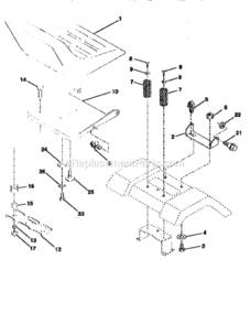Page E Diagram and Parts List for 917258534  Craftsman Lawn Tractor