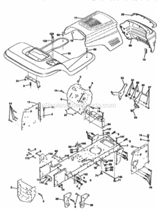 Page B Diagram and Parts List for 917258535  Craftsman Lawn Tractor
