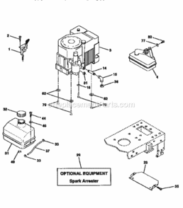 Page H Diagram and Parts List for 917258541  Craftsman Lawn Tractor