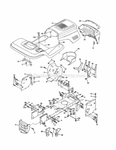 Page B Diagram and Parts List for 917258552  Craftsman Lawn Tractor