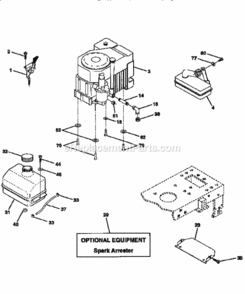 Page H Diagram and Parts List for 917258553  Craftsman Lawn Tractor