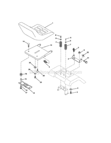 Page E Diagram and Parts List for 917258554  Craftsman Lawn Tractor