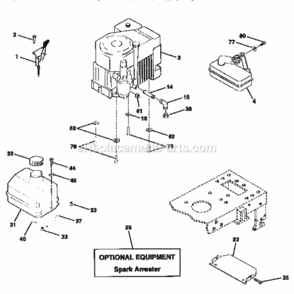 Page H Diagram and Parts List for 917258557  Craftsman Lawn Tractor