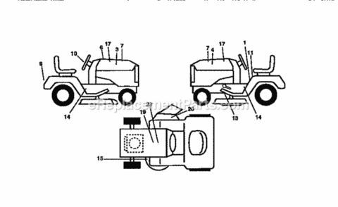 Page I Diagram and Parts List for 917258563  Craftsman Lawn Tractor
