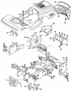 Page B Diagram and Parts List for 917258565  Craftsman Lawn Tractor