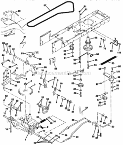 Page C Diagram and Parts List for 917258566  Craftsman Lawn Tractor