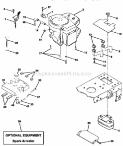 Page H Diagram and Parts List for 917258566  Craftsman Lawn Tractor
