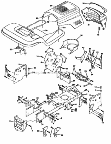 Page B Diagram and Parts List for 917258570  Craftsman Lawn Tractor