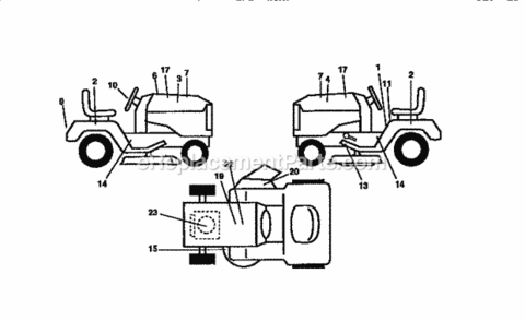 Page I Diagram and Parts List for 917258572  Craftsman Lawn Tractor