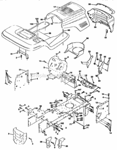 Page B Diagram and Parts List for 917258573  Craftsman Lawn Tractor
