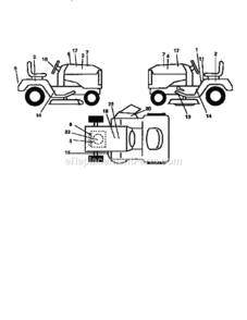 Page I Diagram and Parts List for 917258573  Craftsman Lawn Tractor