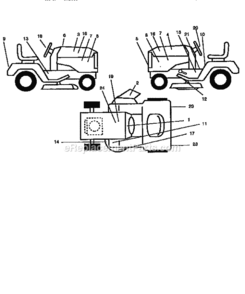 Page G Diagram and Parts List for 917258580  Craftsman Lawn Tractor