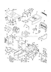 Page B Diagram and Parts List for 917258581  Craftsman Lawn Tractor