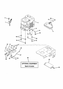 Page E Diagram and Parts List for 917258581  Craftsman Lawn Tractor