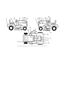 Page G Diagram and Parts List for 917258581  Craftsman Lawn Tractor