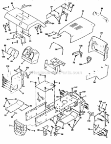 Page B Diagram and Parts List for 917258590  Craftsman Lawn Tractor