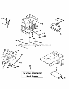 Page H Diagram and Parts List for 917258590  Craftsman Lawn Tractor