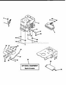 Page H Diagram and Parts List for 917258591  Craftsman Lawn Tractor