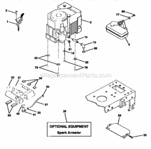 Page H Diagram and Parts List for 917258592  Craftsman Lawn Tractor