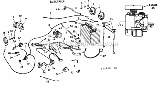 Page E Diagram and Parts List for 91725860  Craftsman Lawn Tractor