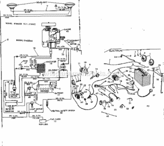 Page E Diagram and Parts List for 91725862  Craftsman Lawn Tractor