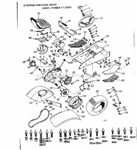 Page C Diagram and Parts List for 91725863  Craftsman Lawn Tractor