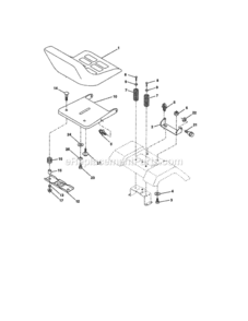 Page H Diagram and Parts List for 917258661  Craftsman Lawn Tractor