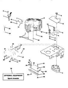 Page E Diagram and Parts List for 917258662  Craftsman Lawn Tractor