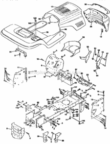 Page B Diagram and Parts List for 917258663  Craftsman Lawn Tractor