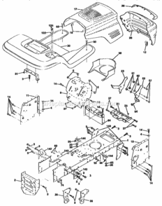 Page B Diagram and Parts List for 917258670  Craftsman Lawn Tractor