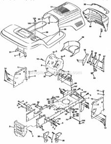 Page B Diagram and Parts List for 917258671  Craftsman Lawn Tractor