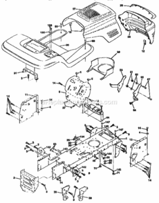 Page B Diagram and Parts List for 917258672  Craftsman Lawn Tractor