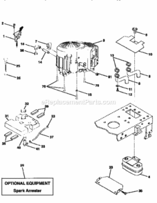 Page E Diagram and Parts List for 917258672  Craftsman Lawn Tractor