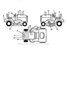 Page I Diagram and Parts List for 917258672  Craftsman Lawn Tractor