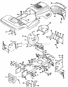 Page B Diagram and Parts List for 917258673  Craftsman Lawn Tractor
