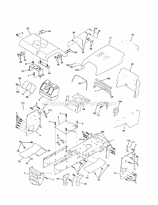 Page B Diagram and Parts List for 917258680  Craftsman Lawn Tractor