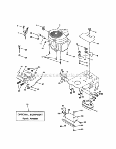 Page E Diagram and Parts List for 917258681  Craftsman Lawn Tractor