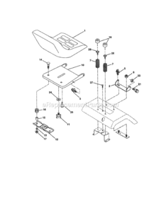 Page F Diagram and Parts List for 917258681  Craftsman Lawn Tractor