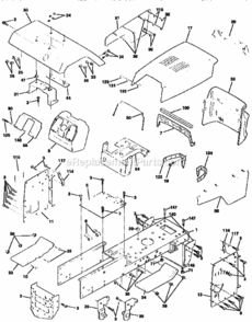 Page B Diagram and Parts List for 917258682  Craftsman Lawn Tractor
