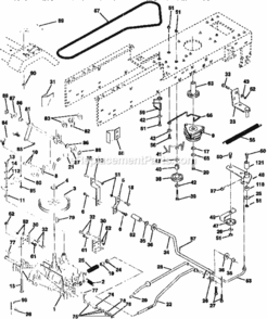 Page C Diagram and Parts List for 917258682  Craftsman Lawn Tractor
