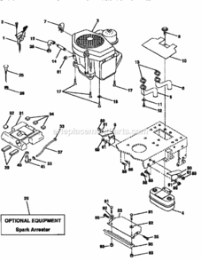 Page E Diagram and Parts List for 917258683  Craftsman Lawn Tractor
