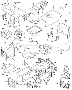 Page B Diagram and Parts List for 917258684  Craftsman Lawn Tractor