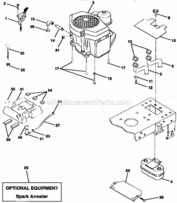 Page E Diagram and Parts List for 917258684  Craftsman Lawn Tractor