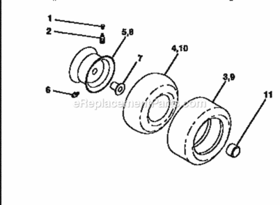 Page H Diagram and Parts List for 917258685  Craftsman Lawn Tractor