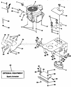 Page E Diagram and Parts List for 917258690  Craftsman Lawn Tractor