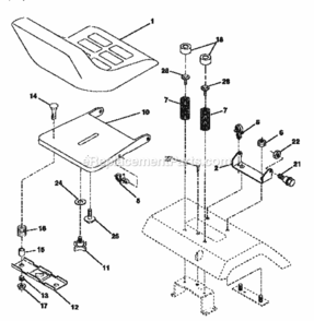 Page F Diagram and Parts List for 917258690  Craftsman Lawn Tractor